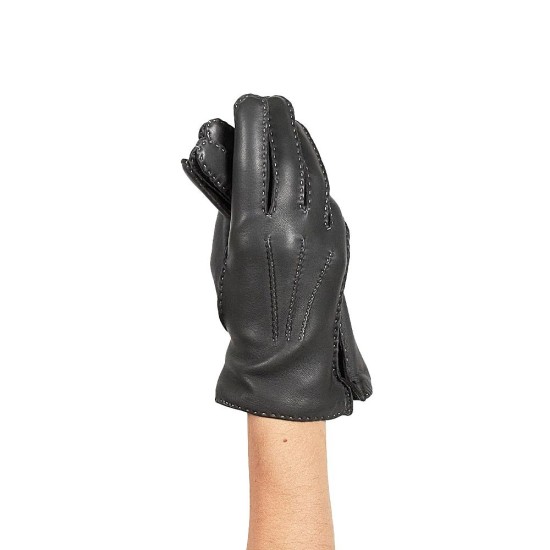 Leather glove - 202T Colour: Grey, glove size: 7, Colour: Grey, glove size: 7 1/2, Colour: Yellow, glove size: 7 1/2, Colour: Ol