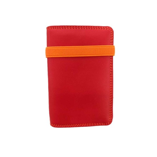 Card holder with elastic closure - Mywalit Colour: Brown, Colour: Navy/Red, Colour: Red, Colour: Dark blue