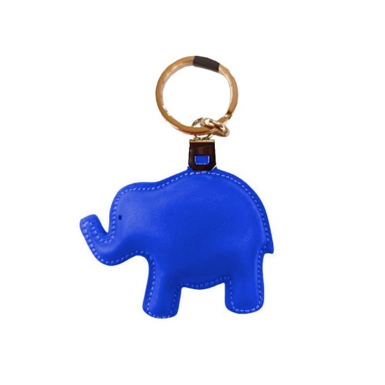 Elephant-shaped leather keyring Colour: Red, Colour: Grey, Colour: BLUE, Colour: Purple, Colour: Yellow, Colour: Orange, Colour: